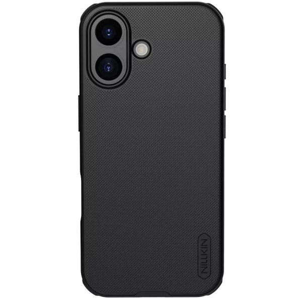 NILLKIN SUPER FROSTED PRO MAGNETIC műanyag telefonvédő (mágneses, ütésállóság, gumírozott) FEKETE - Iphone 16 (GP-161576)